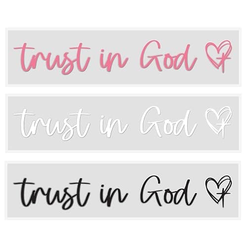 3X Trust in God Mirror Sticker for Cars - Christian Stickers Rear View Mirror Accessories - Christian Car Decals for Men and Women, Girl Car Accessories - Trust in God Car Stickers thumbnail 2