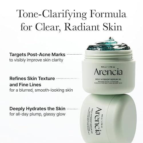 Arencia Glow Hyssop Overnight Face Mask Serum - hydrating & Anti-Aging Serum for younger looking Korean Glass Skin, Vitamin A, C, E, Niacinamide, Peptide thumbnail 4