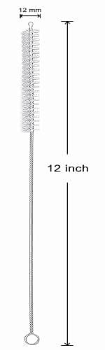 AFUUFA Straw Cleaner Brush for Stanley Extra Long 12 inch, Extra Wide 12mm diam for 40/30/20 oz Stanley Mug, Nylon Bristles and Stainless Steel Handle Straw Brush for 40 oz Stanley(10 PCS) thumbnail 2