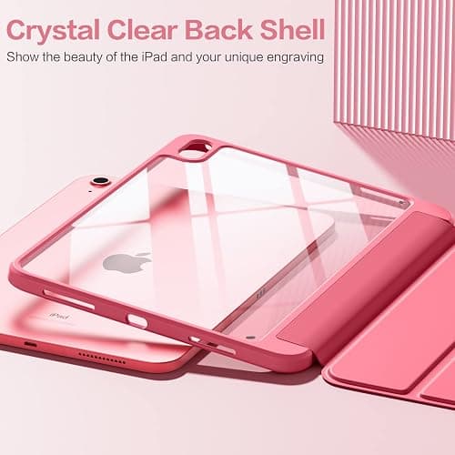 Wenlaty Compatible with iPad (A16) 11th Generation Case 11 Inch 2025, for iPad 10th Generation Case 10.9 Inch 2022 with Pencil Holder, Trifold Stand Protective Cover, Auto Wake/Sleep, Watermelon Pink thumbnail 2