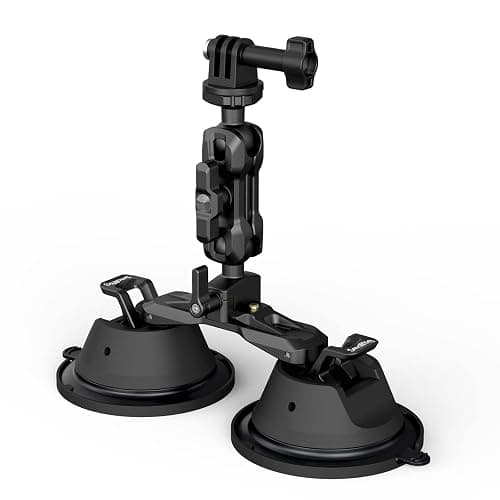 SmallRig Camera Suction Cup Mount, Mount for GoPro 13/12, for DJI Action 6/5, on Car Window, Windshield, for Sony DSLR, Lightweight Camera, Vehicle Shooting,Vlogging, with Action Camera Mount-3566 - Image 1