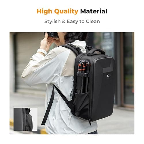 K&F CONCEPT Camera Backpack,Hardshell Photography DSLR Camera Bag with 15-15.6 Inch Laptop Compartment Waterproof Hard Shell Camera Case Compatible with Canon/Nikon/Sony/DJI Mavic Drone thumbnail 6