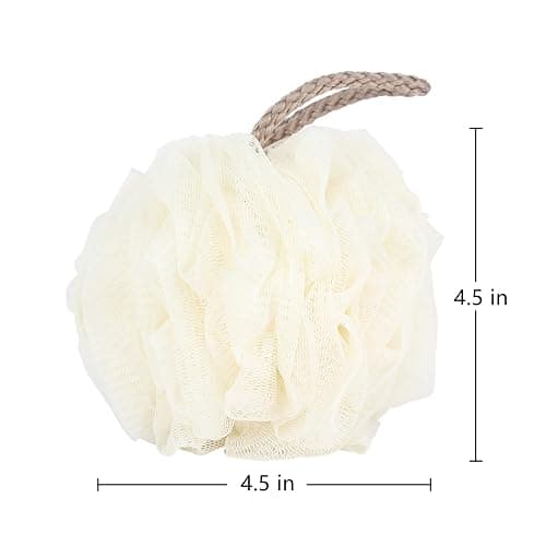 Fu Store Loofah Sponge 60g Shower Loofahs 4 Colors Bath Sponges Mesh Balls for Body Scrubber Exfoliator Wash Back Scrubber Bathroom Men Women - 4 Pack Scrubbers Cleaning Bathing Accessories thumbnail 5