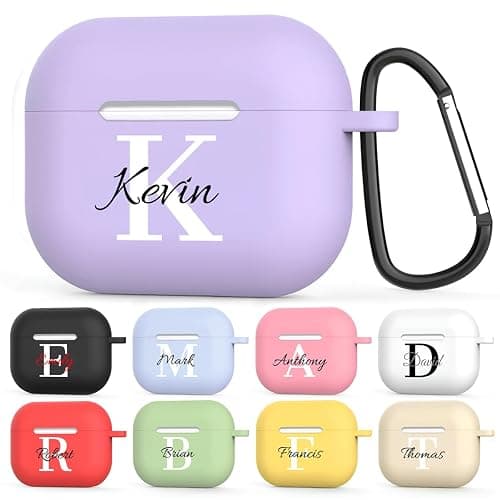 Custom Personalized Name/Text for AirPods 4 Case Cover 2024,Soft TPU Protective Case for Apple AirPod 4th Generation Cases with Keychain (Airpods 4 case) - Image 1