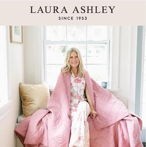 Laura Ashley Ladies All Over Plush W/Memory Foam Slippers thumbnail 4