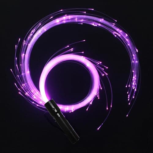CHINLY LED Whip Lights, Fiber Optic Whip for Dancing, with 40 Color Effect Mode, APP Control and 360°Swivel, Rechargeable Rave Light for Parties, Light Shows, Unique Gifts for Girlfriend,Girl,Wife thumbnail 5