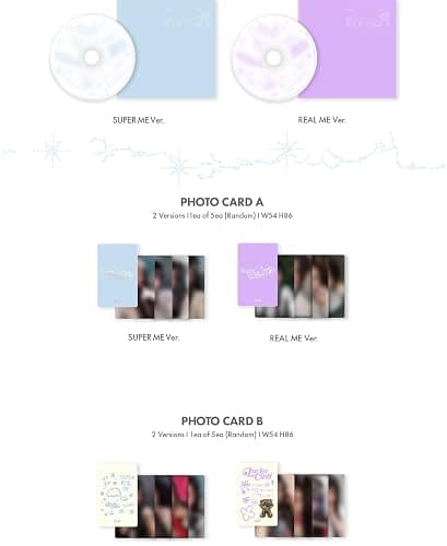 DREAMUS ILLIT Super Real ME 1st Mini Album CD+Poster with Lyrics on Pack+Photobook+Photocard A+Photocard B+Sticker+Paper Magnet+Paper Ornaments+Tracking Sealed (Set(Super ME+Real ME)) thumbnail 4