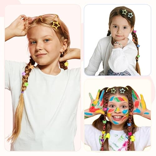 2076 pcs Hair Accessories for Girls Ponytail Holders Toddler Hair Ties with Mini Clip Hair Clips for Girls Rubber Bands Set thumbnail 6