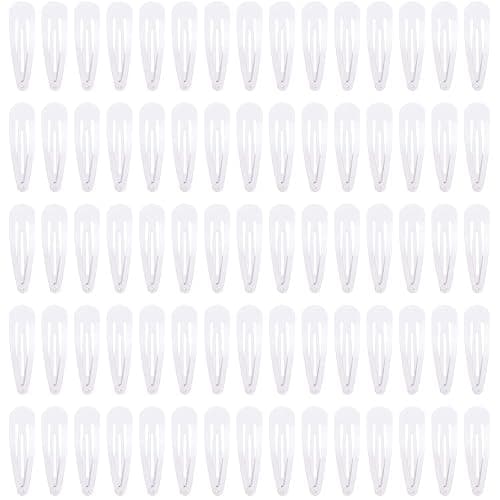 70 Pack Barrettes Women Metal 2 Inch Snap Hair Clips Accessories, Tuefuzy White Hair Barrettes, Non Slip Hair Clips for Girls, Kids, Teens, Women - Image 1