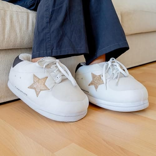 Flamingueo Hausschuhe - Slippers, Hausschuhe Plüsch, Fluffy Slippers, Pantoffeln, Hausschuhe Lustig, Hausschuhe Damen, Herrenhausschuhe, Hausschuhe Damen Winter, Pantoffeln Herren, Eine Größe thumbnail 5