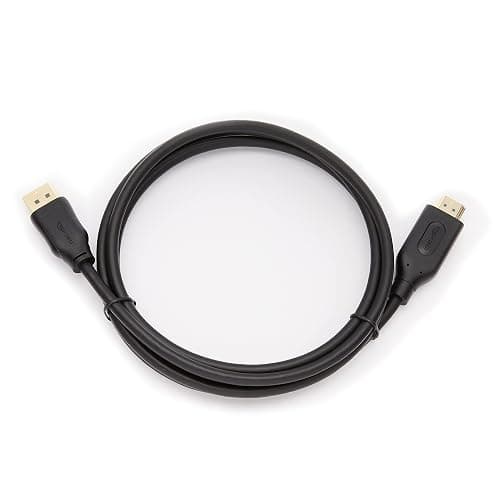 Amazon Basics DisplayPort to HDMI Cable, Uni-Directional, 4K@30Hz, 1920x1200, 1080p, 6 ft, Black thumbnail 3