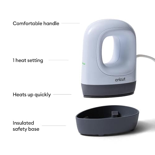 Cricut EasyPress Mini™ LT - Blue - Mini Heat Press | Pressing Shoes, Baby Clothes, T-Shirts, & More - Easy to Use with a Single Setting - Precision Tip - Portable Mini Iron thumbnail 3