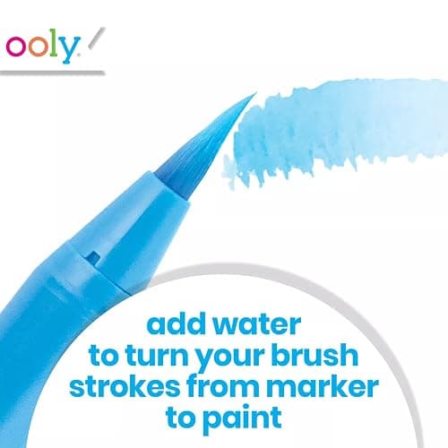 Ooly Chroma Blends Watercolor Brush Markers, Pens for Writing & Hand Lettering, School Supplies - Set of 18 thumbnail 3