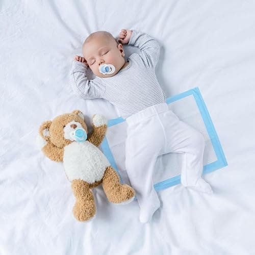 Rocinha 100 Pack Disposable Changing Pads Baby Disposable Underpads Waterproof Diaper Changing Pad Breathable Underpads Bed Table Protector Mat, 17 Inches x 13 Inches thumbnail 2