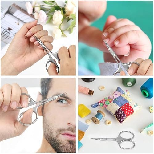 Beugo Nagelhautschere, Hautschere mit Gebogener Schnittfläche, Edelstahl Rostfrei Nagelschere Dritte Generation zum Trimmen von Nagelhaut, Augenbrauen und abgestorbener Haut (Sandstrahlen) thumbnail 7