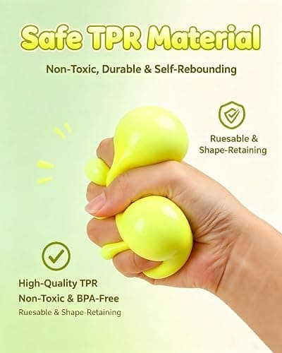 Lemon Squishy, 2PCS Realistic Lemon Stress Balls, Color Changing Fruit Squishies Fidget Toys for Adults & Kids, Slow Rising Squeeze for Adults Office Home Desk, Stress Relief Sensory Toy thumbnail 5
