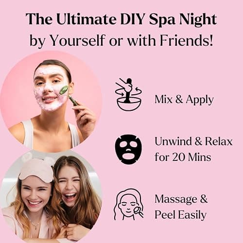 Jelly Mask for Facials - 24 Flavors Hydrating & Brightening Jelly Face Masks | Free Jade Roller & Spatula |Bulgarian Rose Lavender Hyaluronic Acid 24K Gold | Christmas Gifts for Women, Gifts for Women thumbnail 9
