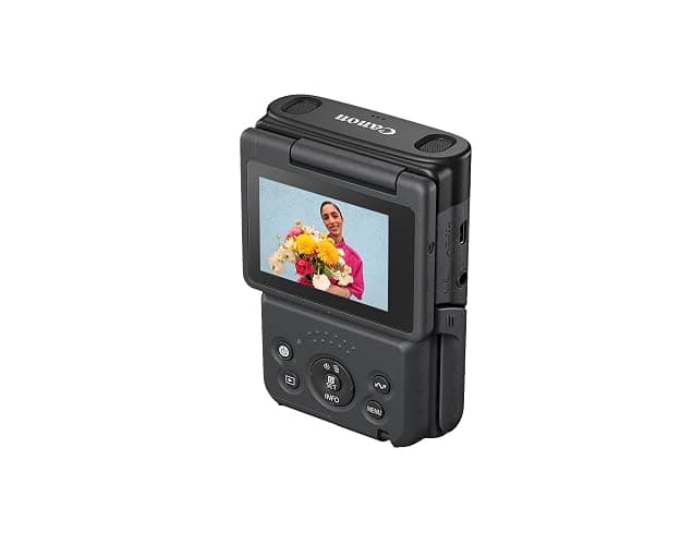 Canon PowerShot V10 Camera, Content Creator Compact Vlogging Camera, Fixed 19mm Wide-Angle Lens, 4K Video, Face Detection, Built-in Microphone, Live Streaming, Built-in Stand, Black thumbnail 9
