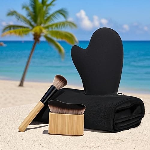 Self Tanning Mitt Self Tanner Mitt Tanning Glove Self Tan Mitt Applicator Self Tanner Brush For Body Self Tanning Brush Kabuki Brush Back Self Tanner Back Applicator Back Tanning Applicator 4 Pack thumbnail 2