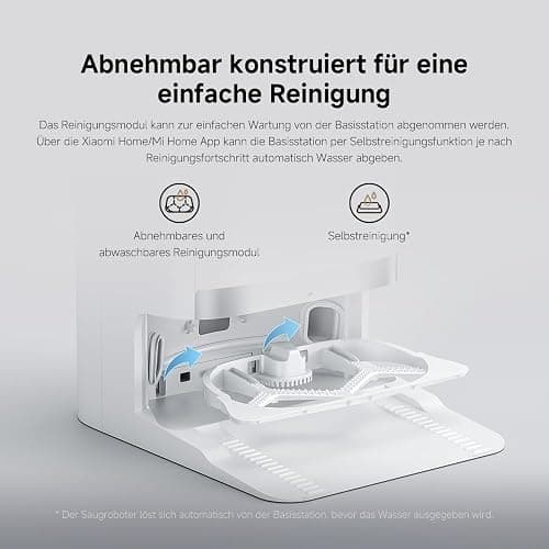 Xiaomi Robot Vacuum X20+ Saugroboter mit Absaugstation und 4L/4L Frisch- & Altwassertank - 2 rotierende, Auto-Trocknung Wischmops, Bis 280m² wischen, 6000Pa Saugkraft, LDS-Navigation, Alle Bodentypen thumbnail 12