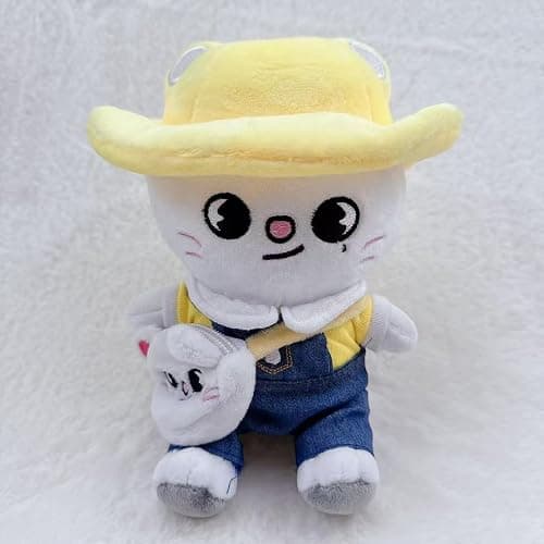 Thyoeun Skzoo Animal Sitting Plush Doll Set - 22cm with Removable Clothes & Backpack - Limited Edition SKZ Plushies - Concert Merch Gift thumbnail 2