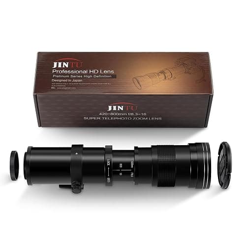 JINTU 420-800mm f/ 8.3 Manual Telephoto Zoom Lens + T-Mount for Canon EOS Rebel SL2 SL1 T3 T3i T4i T5 T5i T6 T6i T6s T7 T7i 4000D 6D 7D 60D 70D 77D 80D 5D II/III/IV 550D 650D SLR Camera Lenses thumbnail 6