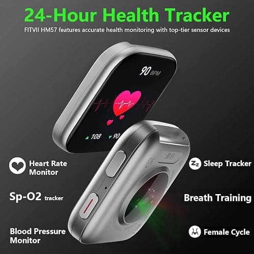 FITVII Health & Fitness Tracker (Answer/Make Calls), Smart Watch with 24/7 Heart Rate and Blood Pressure, Sleep Tracking, Blood Oxygen Monitor, 120+ Sport Modes Activity Tracker for Women Men thumbnail 3