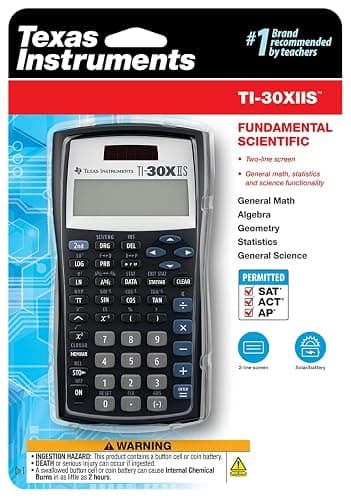 Texas Instruments TI-30XIIS Scientific Calculator, Black with Blue Accents (30XIIS/TBL/1L1/BK) thumbnail 10