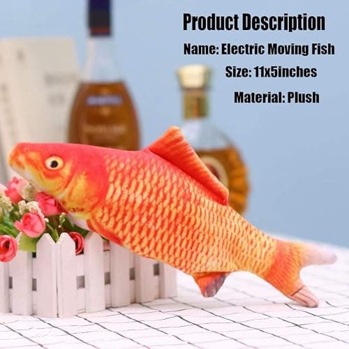 QIAONIUNIU Electric Moving Fish Interactive Plush Toys thumbnail 3