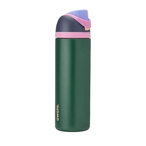Owala FreeSip Insulated Stainless Steel Water Bottle with Straw for Sports and Travel, BPA-Free Sports Water Bottle, 24 oz, Blue/Green Forest Fairy - Image 1