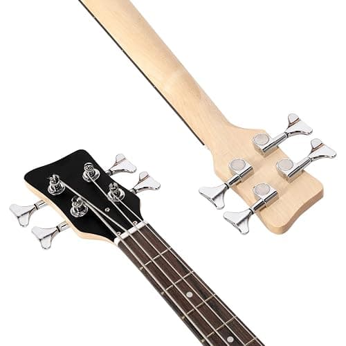 Ktaxon 4 String Electric Bass Guitar, 36-inch Bass Guitar Kit with Split single-coil Pickup, Rosewood Fretboard, Mahogany Body for Kids, Boy and Girl(Yellow) thumbnail 3