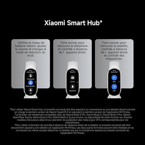 Xiaomi Smart Band 10, Montre Connectée, Boîtier alu, Suivi d'Activité, Écran AMOLED 1.72'', Autonomie 21 Jours, Charge Rapide, Suivi santé & Sommeil,150+ Sports, iOS & Android, 5 ATM, Boussole thumbnail 17