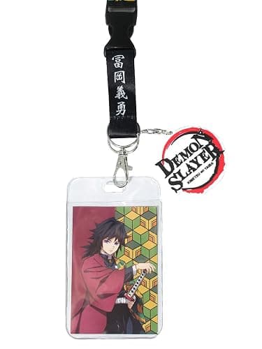 Demon Slayer: Kimetsu No Yaiba Anime Giyu Tomioka ID Badge Holder Breakaway Lanyard w/Rubber Keychain thumbnail 2