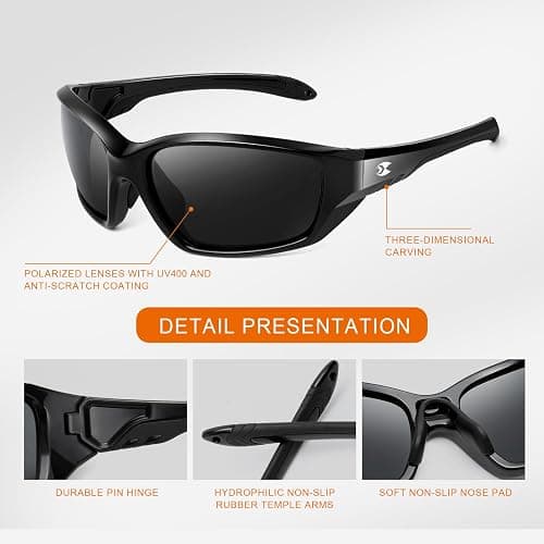suoso Sports Polarized Sunglasses for Men: Womens UV400 Protection Sun Glasses Wrap Around Goggles for Fishing Driving TR90 thumbnail 3