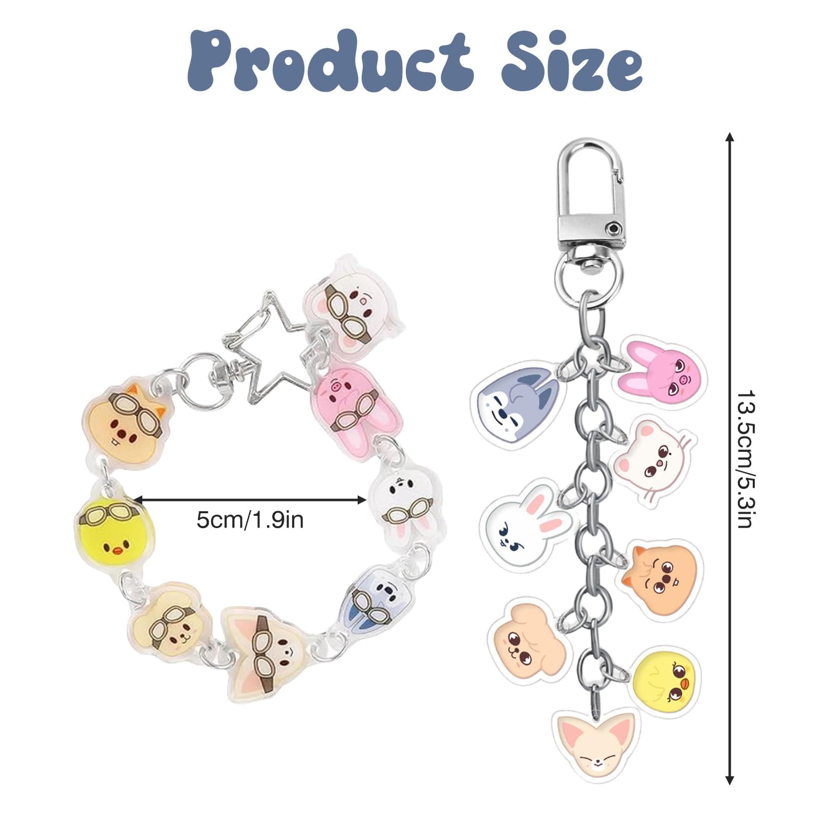 Stray Kids Keyring, Skzoo Keychain, Stray Kids Keychain, Stray Kids Merch, Skzoo Key Ring Set for Children, Backpack Bag Accessories, Cute Acrylic Keyring Set for Skzoo Fan Item thumbnail 2