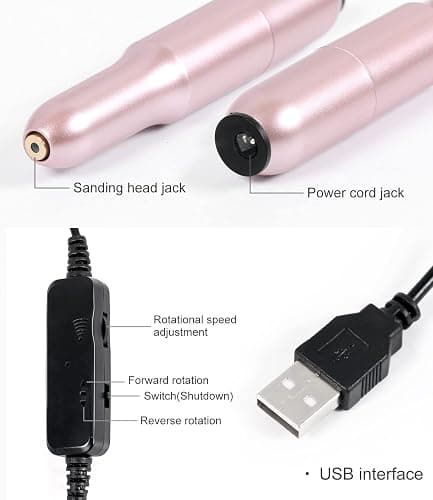 DouborQ Nail Kit with Electric Nail Drill Nail Lamp,U V Nail Dryer Light Manicure Pen Polishing Tools,False Nail Tips Starter Set Acrylic Nail Art Supplies for Beginner with Everything (mt20-06) thumbnail 4