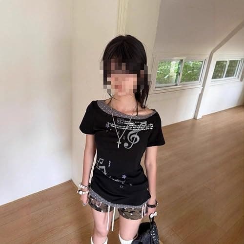 Gyaru T-Shirt Harajuku Tops Jfashion Shoujo Girl Clothes Casual Cutecore Y2K Tenshi Kawaii Outfit thumbnail 2