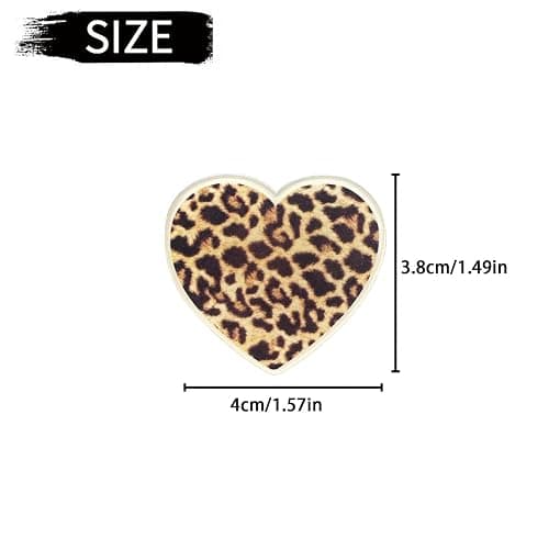 4 Pcs Leopard Print Heart Car Air Fresheners Vent Clips Long Lasting Car Diffuser Vent Clip Interior Decor Charm Decoration Cute Accessories for Women, Auto Accessories, Automotive Air Fresheners thumbnail 3