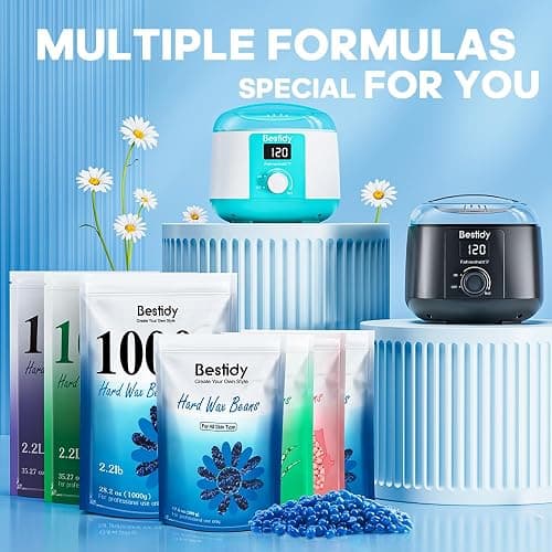 Bestidy Wax Beads, Bagged 500g/1.1lb/17.6oz, Waxing beans for Hair Removal, Women Men, Home Waxing for All Body and Brazilian Bikini Areas (500g) thumbnail 6