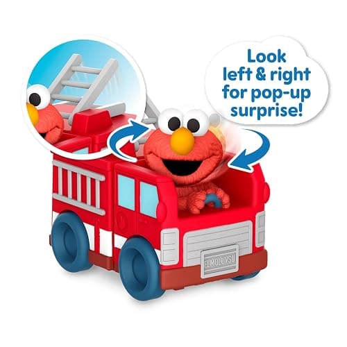 SESAME STREET Twist and Pop Wheelies 3-Pack Preschool Toy Vehicles, Includes Elmo, Cookie Monster, and Oscar, 3" Interactive Toy Cars for Fans, Boys, Girls, Kids, Ages 2 and Up by Just Play thumbnail 3