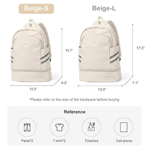 coofay Gym Backpack For Women Waterproof Sports Backpack With Shoe Compartment Lightweight Travel Backpacks Small Gym Bag Dance Volleyball Backpacks thumbnail 2