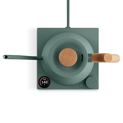 Fellow Stagg EKG Pro Electric Gooseneck Kettle - Pour-Over Coffee and Tea, Quick Heating, Precise Temperature Control, Scheduling, Built-in Brew Timer, Smoke Green with Maple Wood Handle, 0.9 Liter thumbnail 4