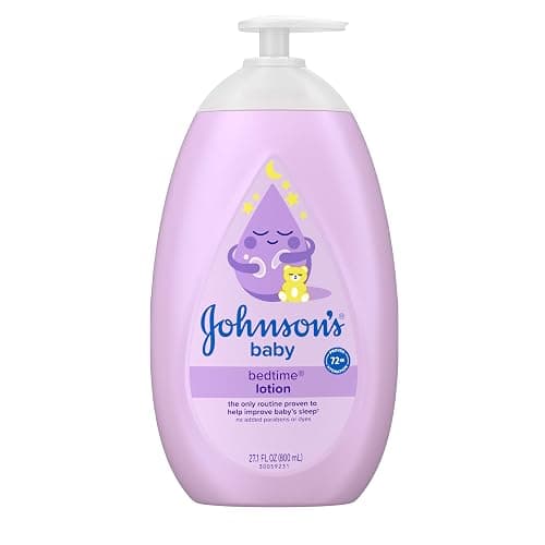 Johnson's Baby Bedtime Lotion, Soothing NaturalCalm Aromas, Gentle Nighttime Baby Lotion, Helps Relax & Soothe, Hydrating, No added Parabens & Dyes, 27.1 fl. oz - Image 1