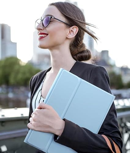 Harvopu Compatible for iPad 11th 10th Generation Case with Keyboard, Folio Cover with Pencil Holder, Multi-Touch Trackpad, 7 Color Backlit, Detachable Keyboard for iPad (A16) 11th/10th Gen (Sky Blue) thumbnail 8
