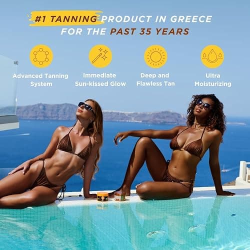 Carroten Intensive Tanning Gel + Oil Spray | Browning Tan Accelerator | Carrot & Coconut Oil | Vitamin A + E for Moisture & Hydration | Water-Resistant, Non-Greasy | Made in Greece | 6.7 oz + 5 oz thumbnail 4