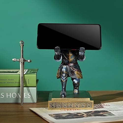 HDMbigmi King's Guard Knight Pen Holder Pen Stand Desk Organizers and Accessories Resin Pencil Holder as Gift for Office and Home (Blue) thumbnail 10