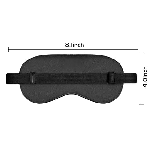 Ukissim Silk Sleep Mask, Adjustable Soft Eye Cover for Comfortable Sleep & Naps, Pressure-Free, Machine Washable - Black thumbnail 4