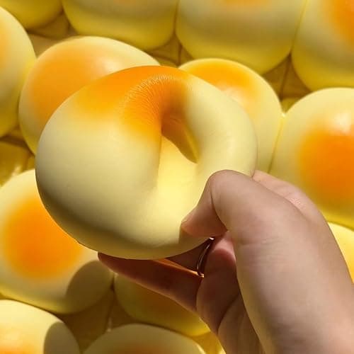 Sticky Bread Slow Rising Squishy, Silky Smooth Bread Slow Rise Squishies | Round Toast Shped Squishy Foam Squishies for Adults: Stress Relief & Sensory Fidget Toy (1pcs) thumbnail 3