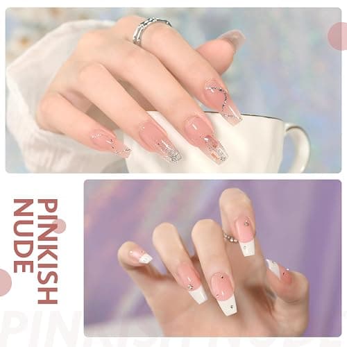 GAOY Poly Gel Set - 6 Colors Pinkish Nude Clear Builder Gel Nail Enhancement Kit for Beginner & Professional DIY Nail Art thumbnail 4