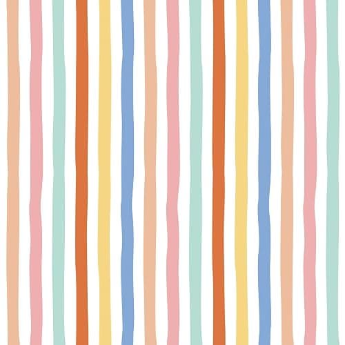 RUSPEPA Watercolor Striped Wrapping Paper Roll for Girls, Mini Roll, Colorful Brushstroke Stripe Design, Adorable Gift Wrap for Paper Birthday, Baby Shower, Wedding, Anniversary, 17 Inches x 16.4 Feet thumbnail 8